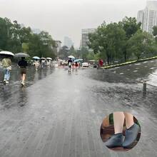 1双乳胶防水鞋套，户外防雨，防滑，高弹耐磨，易穿脱，可折叠便携，柔软易收纳，口袋大小，防滑鞋底设计，防滑性能好，适合露营、骑行、徒步、跑步等户外活动，男女通用，易于清洁，必备户外装备 - 彩色 - 查看 6