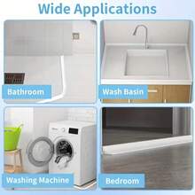 1 pieza Protector de salpicaduras de esquina autoadhesivo de 2m/78.74 pulgadas y tira de sellado para encimeras de cocina, fácil instalación, para protección de superficies húmedas, barrera impermeable para baño, protector de salpicaduras de baño elegante y flexible - Multicolor - Ver 10