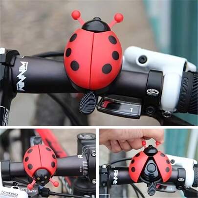 1pc Cute Beetle Design Bicycle Bell, Ladybug Bell, Insect Bike Bell Horn, Suitable For Mountain Bike Accessories