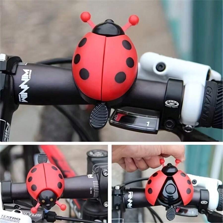 1pc Cute Beetle Design Bicycle Bell, Ladybug Bell, Insect Bike Bell Horn, Suitable For Mountain Bike Accessories - Multicolor - View 1