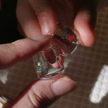 Mini Realistic Doll House, Miniature Cherry Tulip Glass Cup Dollhouse Decor Toy - Multicolor - View 12