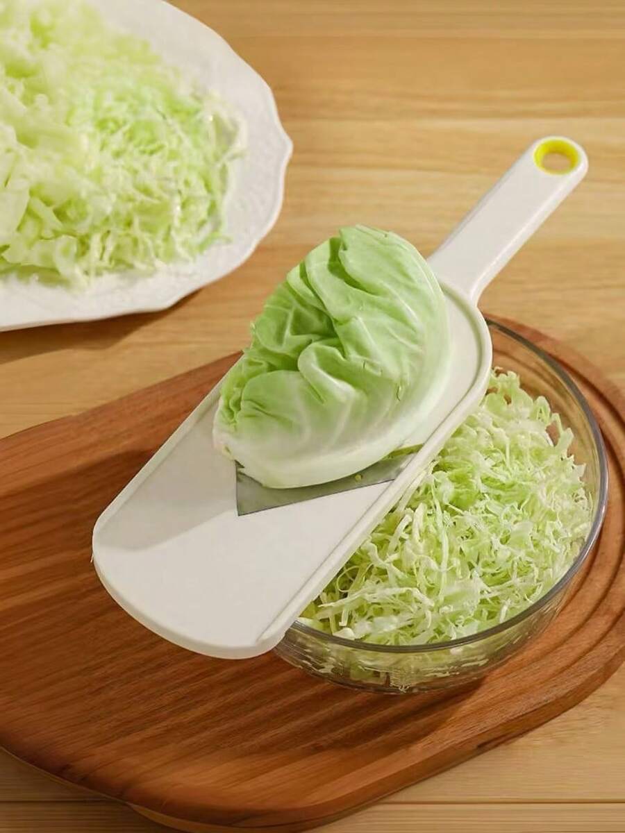 1个蔬菜沙拉切片器/刨丝器，适用于卷心菜、生菜、紫甘蓝、黄瓜、小白菜，多功能卷心菜切片器