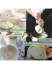 1/3 piezas Bolsa de filtro de malla reforzada, bolsa de gasa, bolsa de algodón, bolsa para marinar, bolsa para sopa, bolsa para decocción de medicina china, bolsa para filtrar leche de soja - Tela de muselina de algodón o gasa sin blanquear, colador natural ultra fino - Multicolor - Ver 9