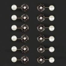 3/4/6/8/12颗山茶花图案服装胸前隐形纽扣，衬衫开衫领口夹扣纽扣 - 彩色 - 查看 18