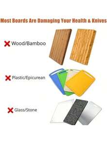 Stainless Steel Cutting Board, Double-Sided Stainless Steel Cutting Board, Suitable For Cutting Meat, Vegetables And Fruits In The Kitchen, Easy To Clean 100% Pure Titanium Cutting Board, Suitable For Kitchen Use Titanium Cutting Board, Suitable For Cutting Meat, Fruits And Vegetables Stainless Steel Cutting Board, Suitable For Kitchen Use - Multicolor - View 3