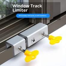 Aluminum Alloy Window Track Limiter - Child Safety Window Lock, No Drilling Anti-Theft Window Stop, Suitable For Home Child Safety Protection