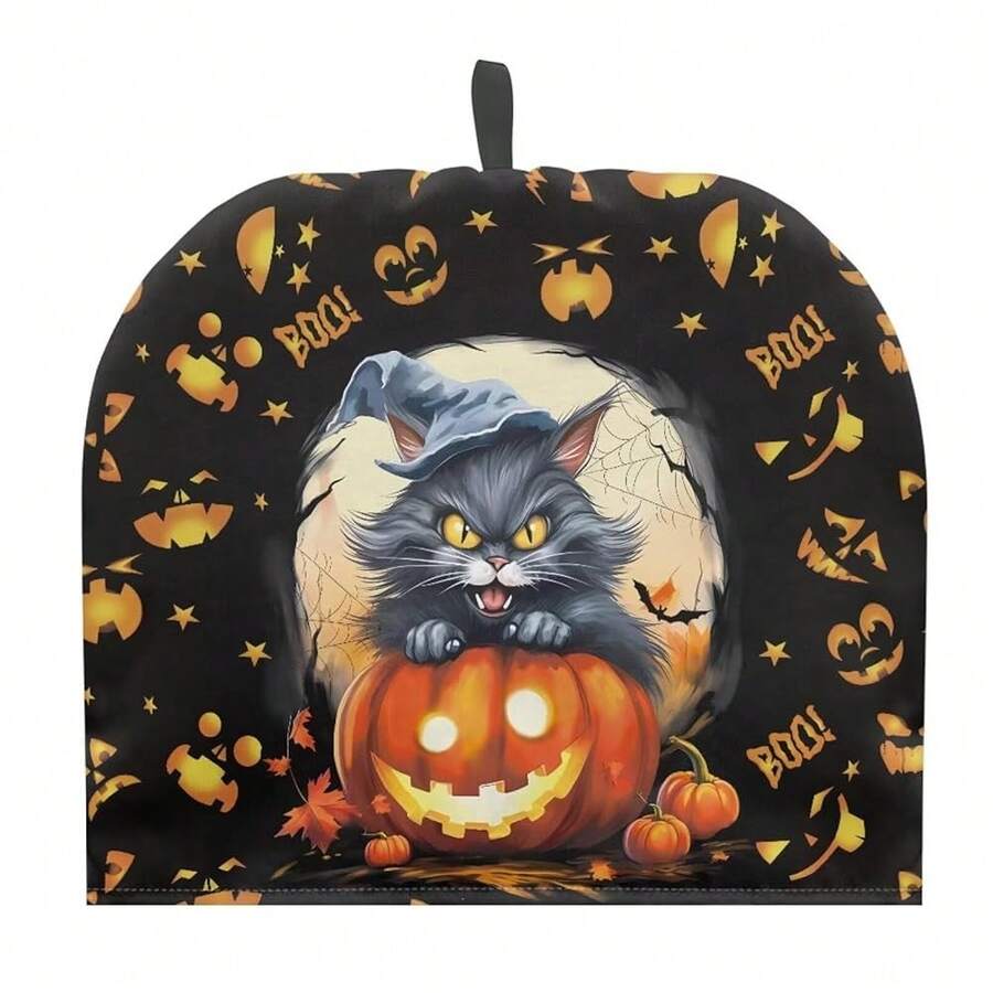 Boo Tea Cosy For Teapot Washable Tea Pot Cozy For Keeping Warm Black Cat Kettle Cover For Halloween Day Party Gifts,Dust Proof Breakfast Tea Pot Cover,BooBlackCatforHalloweenDay - BooBlackCatforHalloweenDay - 查看 1