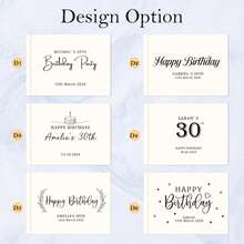 One Personalized Black Or White Horizontal Guestbook, Black And Gold Photo Album, Custom Birthday Party Sign-In Book, Personalized Birthday Guestbook. - Multicolor 2 - View 2