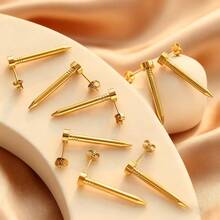 Fashionable And Stylish Screw Stud Earrings, High-Quality Stainless Steel Earrings Suitable Elegant Earrings For Women, Gifts For Women - Nail Earrings - View 4