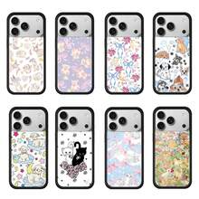 Wildflower INS 3D WF Cute Rabbit Puppy Cartoon Phone Case For 17 Pro Max 12 13 14 15 Pigeon 16 Plus 16 15 Pro Kitten Lamb Cover - NS573-5 - Xem 3