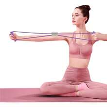 1pc Upgraded TPE Material/Foam Handle Sports Resistance Bands, Yoga Stretch Band, Elastic Fitness Band, Suitable For Pulling Rope/Chest/Arm And Shoulder Stretching Band, Yoga, Fitness, Strength Training, Weight Loss, Ideal For Gifts Like Winter, Back To School, Birthday