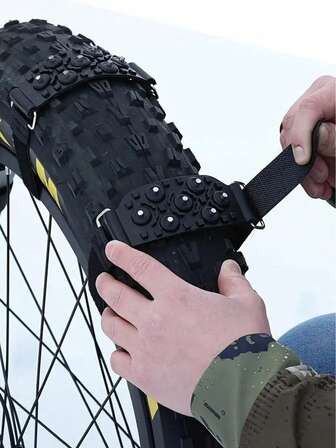 1对防滑垫 - 高强度高密度橡胶材质，适用于靴子，便携可手洗，冬季防滑，适用于攀岩、雪地靴、户外雪地徒步鞋