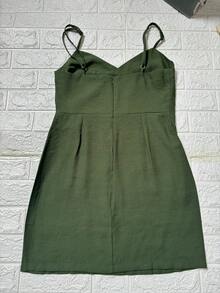 Short Dress, Girly - Verde oscuro - Ver 4