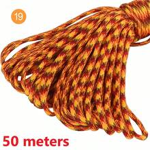 10/100m/Pack Neon Camouflage Multi-Color 7-Strand Core Paracord For Tent, Camping, Emergency, Outdoor Use. Versatile Utility Rope For Leash, Lanyard, Bracelet, Clothes Line - 50 Meters - View 36