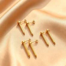 Fashionable And Stylish Screw Stud Earrings, High-Quality Stainless Steel Earrings Suitable Elegant Earrings For Women, Gifts For Women - Nail Earrings - View 3