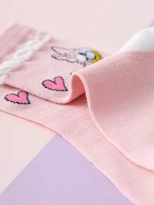 Disney 10/5 双装雏菊蕾丝边饰袜子系列，可爱公主款，，，黛西鸭中筒袜（女童款），透气卡通袜（男童款），儿童短袜，袜子 - 彩色 - 查看 11