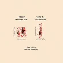 Classic Couple Heart Pattern Wall Decal - Removable Self-Adhesive PVC Sticker For Bedroom, Study Door, And More - Durable Plastic Decor With Irregular Shape, Study Room Decoration | Romantic Decor | Easy Installation, Love Decor - Multicolor - View 7