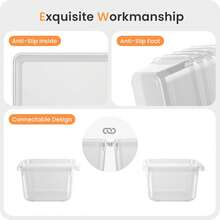 25 PCS Clear Plastic Drawer Organizer Set, 4 Sizes Desk Drawer Divider Organizers And Storage Bins For Makeup, Jewelry, Gadgets For Kitchen, Bedroom, Bathroom, Office - 無色 - 查看 8