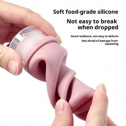 1pc Reusable Refillable Silicone Squeeze Bottle, Travel Essential - Leak-Proof Containers With Locking Caps, 38ml, 60ml And 90ml Capacity - Multipurpose Portable Bottles For Shampoo, Conditioner, Lotion And Body Wash - Great For Camping, Travel, School Prep And Everyday Bathroom Storage - Bathroom Accessory And Cosmetic Storage For Home, Dorm And On-The-Go