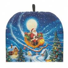 Santa Claus Warm Tea Cozy For Teapot Insulated Tea Pot Cover For Home Kitchen Accessories Cotton Tea Cozy Teapot Dust Protector Tea Cozies Covers For Christmas Decorative,CuteSantaClaus-Blue - 可愛的聖誕老人-藍色 - 查看 1