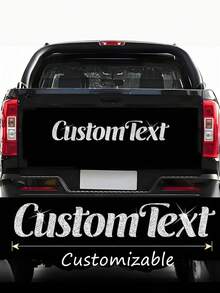 1pc Personalized Shiny Car Sticker - Customizable For Car Front/Rear Windshield, Body, Boat Name/Logo, High-Quality Weather-Resistant (UV/Rain/Fade Proof), Reflective Safety At Night, Removable No Residue, Durable Vinyl, Car Decal, Vehicle Sticker, Auto Accessories, Customizable, Cool Design, UV-Resistant, Adhesive Decal, DIY Decorator, Vehicle Owner - Multicolor - View 2