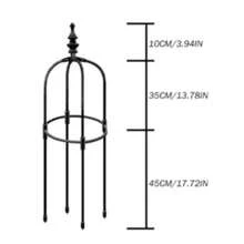 36-Inch U-Shaped Garden Obelisk Plant Trellis - Rust-Resistant Metal Tubes, Heavy-Duty Plastic Coating, Suitable For Indoor And Outdoor Potted Plants, Ideal For Clematis Vines And Jasmine Support - Bạc - Xem 7