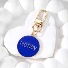 1-4pcs Simple And Casual Fake Shopping Symbol Keychain, Printed Circular Alphabet Honey Keychain With Wavy Shopping Cart Design, Festive Gift For Parties, Suitable For Daily Use With Bags, Mobile Phones, And Car Decorations - Multicolor - View 19