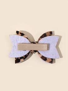 2 kẹp tóc nhung in họa tiết da báo, kẹp tóc hình nơ trái tim, phụ kiện tóc thời trang mùa thu/đông hàng ngày, phụ kiện tóc phong cách sinh viên. - Nhiều màu - Xem 6