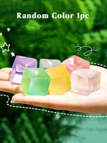 1/5/10pcs Ice Cube Squeeze Toys/Ice Cube Soft Gifts, Halloween, Christmas Stress Relief Squeeze Toys/Stress Relief Jelly/Maltose Color Changing Heart Squeeze Toys - Multicolor - View 11