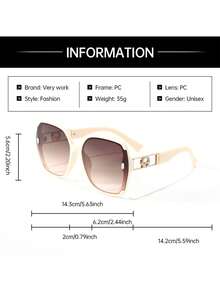 Verywork 1pc Classy Aesthetic Shades Basics New Women Fashion Glasses For Holiday Gift Going Out Outfit Vacation Outfits Tropical Beach Vacay Driving Accessories - Multicolor - View 10