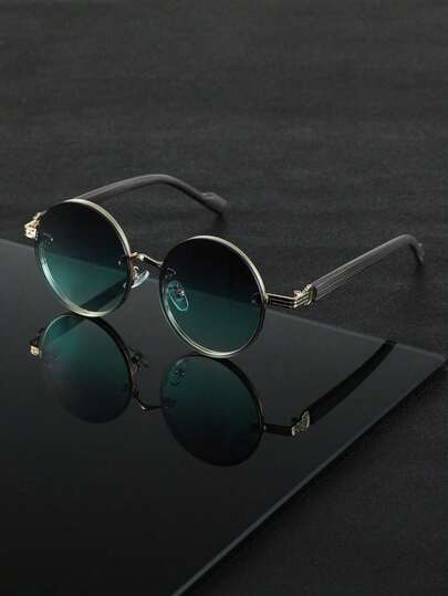 1副男士铜色几何方形镜框休闲眼镜 - 现代简约，适合日常生活、露营、驾驶和健身 | 户外时尚配饰