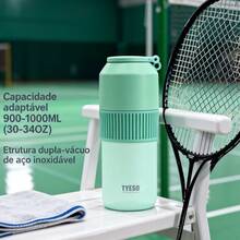 TYESO 900-1000/350-680 Ml Thermal Bottle, Available In Two Sizes. Keeps Drinks Cool Inside, Maintaining The Temperature Of Hot Or Cold Beverages For Up To 24 Hours. Ideal For Physical Activities, Sports, Work, School, Birthday Gifts, And Christmas Presents. - 綠色的 - 查看 7