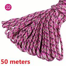 10/100m/Pack Neon Camouflage Multi-Color 7-Strand Core Paracord For Tent, Camping, Emergency, Outdoor Use. Versatile Utility Rope For Leash, Lanyard, Bracelet, Clothes Line - 50 Meters - View 37