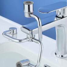Basin Faucet Extender, U-Shaped Basin Faucet Robotic Arm, Single/Dual Speed Mode Water Outlet, Splash-Proof Nozzle, Aerator.
