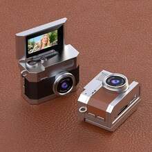 Mini cámara digital con llavero (incluye tarjeta de memoria de 32GB, lector de tarjetas, adaptador), captura de fotos y videos, cámara con pantalla abatible CCD, excelente regalo para vacaciones y Navidad - Multicolor - Ver 11