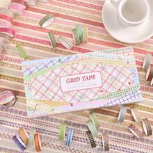 ICCEEMEE 60 Rolls Coloed Washi Tape Gift Box Set, Decorative Paper Tapes 10 Mm Wide Plaid Planner Accessories Perfect For Scrapbooking, DIY Arts And Crafts, Bullet Journal, Planner, Junk Journal, Notebooks - one-size - View 10
