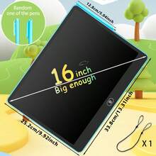 RSP 16 Inch/13 Inch/11 Inch Large Size LCD Drawing Tablet, Erasable Writing Board, Electronic Writing Pad, Color Doodle Board, Kids Educational Chalkboard, Family/Office Message Board – A Writing Tool For Youngsters, The Perfect Birthday, Halloween And Christmas Gifts For Girls And Boys Toys - Multicolor - View 14