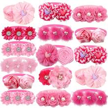 3 piezas Corbata de moño decorativa de color rosa rojo para mascotas, elementos creativos con flores y amor, regalos elegantes y de alta gama para mascotas, perfectos para decoración de mascotas en bodas, Año Nuevo, cumpleaños y fiestas de propuesta, con estilos aleatorios - Multicolor - Ver 12
