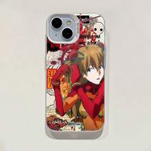 Funda para teléfono con diseño de paisaje urbano neón y personaje de anime (vista nocturna), compatible con teléfonos ,  17,  16 Pro Max,  15 Pro Max,  13 y  12. Fabricada en TPU para una protección eficaz contra golpes y caídas. Un regalo perfecto para fans del anime, amigos, familiares y cualquier persona que disfrute del arte urbano. - Blanco - Ver 6