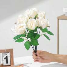 100 Pcs Pre-Made Satin Petals For Eternal Roses, Half-Finished DIY Craft Kit For Wedding, Birthday, Anniversary Bouquets(White)(100 Pcs Beige) - Nhiều màu - Xem 5