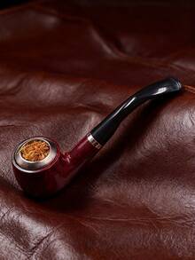 男士复古传统烟斗 - 金属烟碗，香烟和烟丝两用，可拆卸便携设计，送给他的完美礼物 - 彩色 - 查看 8