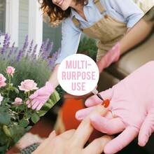 50/100pcs Disposable Nitrile Gloves, Light Pink, Suitable For Various Uses Including Kitchen And Bathroom Cleaning, Dishwashing, Nail Care, Pet Grooming, Etc(No Box) - Baby Pink - View 6