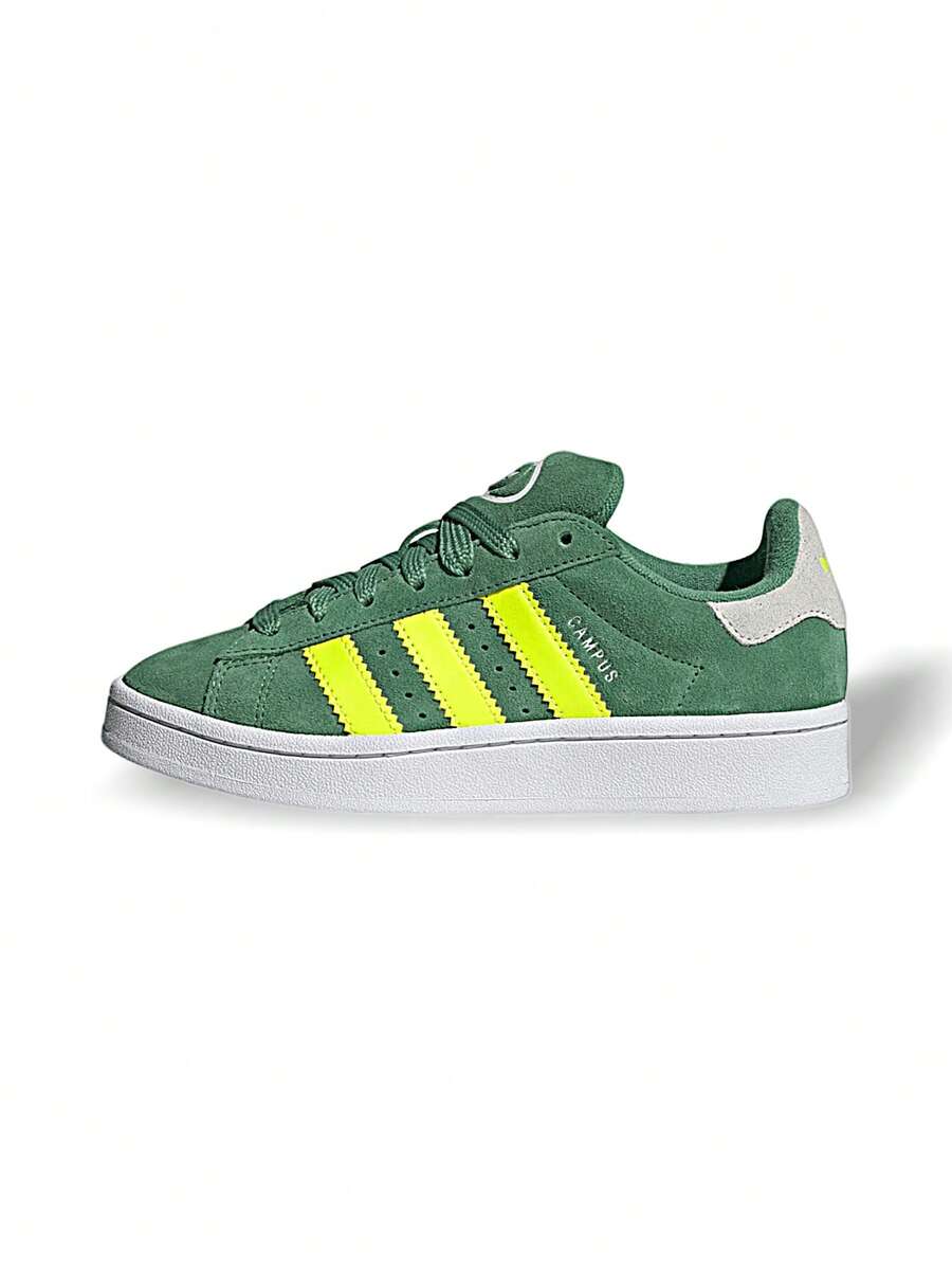 Adidas Giày thể thao Campus 00s J dành cho nữ (GS)Thấm hút mồ hôi Thoáng khí Chống nắng Chống gió Ấm áp Đa năng Logo Trơn Co giãn tốt Dễ giặt Nhanh khô Ngoài trời Hàng ngày Màu xanh lá cây IF3967 - Xanh lá/Vàng - Xem 1