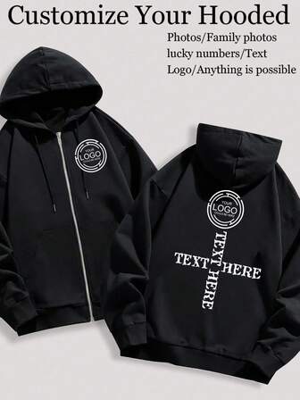 Anpassad lätt damjacka med dragkedja - Anpassningsalternativ fram och bak: Logotyp, lyckonummer, årsdag, namn, slogan, internetjargon, jul, halloween, thanksgiving, dansgruppslogotyp, arbetsuniform, skoluniform, reklamtryck, familj, husdjur, vänner - Allt anpassningsbart, varmt termofodrat för hösten