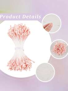 400/800/1600 nhụy hoa nhân tạo, nhụy hoa giả ngọc trai, đồ trang trí nhà cửa tự làm, thích hợp cho cắm hoa cưới, trang trí nhà cửa thủ công, Lễ Phục Sinh, Ngày của Mẹ, Ngày của Cha và các dịp khác. - Hồng - Xem 4