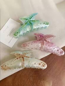 1pc/2pcs Fully Rhinestone Acetate Claw Clip High-End Rhinestone Hair Clip, Hair Claw Hair Accessory, Casual Fall Winter Hair Accessories For Women For Vacation Outfits Woman