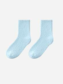 LUVLETTE 1/3/5 perechi de șosete de pluș pentru femei, șosete calde din fleece groase pentru dormit, acasă, maternitate, toamnă/iarnă, mărime universală 35-43 - Multicolor - Vizualizare 18
