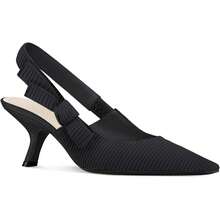 Womens Slingback Kitten Heels Closed Pointed Toe Bowknot Knitted Slip On Work Pumps Dress Shoes,, Stylish - 白色 - 查看 2