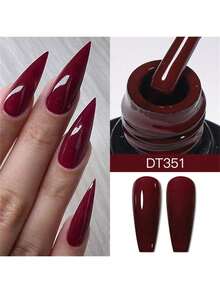 MEET ACROSS 7ml Christmas Gel Nail Polish, Summer Red Nail Gel Polish Nail Gel Soak Off UV LED Gel Nail Art Design Removable Nail Polish DIY Nail Salon Gift For Women, Beginner - Burgundy - View 9