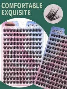 156pcs C-Curl Cartoon Anime False Eyelashes Set, Wispy & Spiky Cluster Eyelash Extensions, Soft & Silky Individual Cluster Lashes, Suitable For Party Makeup False Lash Clusters, Lash Clusters, Individual Lashes, Eyelashes, False Eyelashes - C - View 5